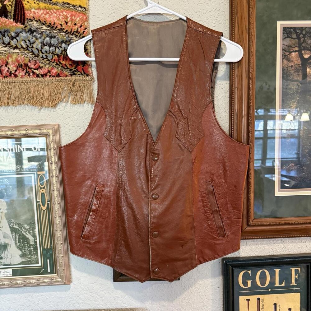 Vintage 60s/70s RARE Rockabilly Designer Men’s Western Vest Size Medium